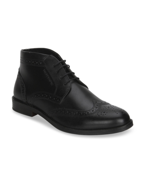 

Red Tape Men Black Leather Semiformal Brogues
