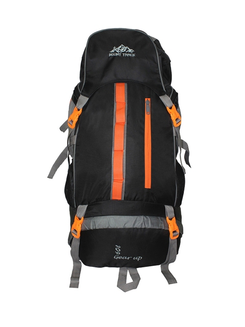 

MOUNT TRACK Gear Up Unisex Black & Grey Rucksack with Rain Cover
