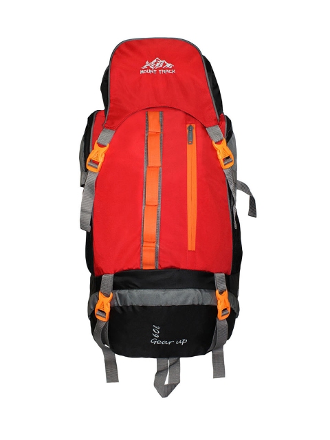 

MOUNT TRACK Gear Up Unisex Red & Grey Rucksack with Rain Cover