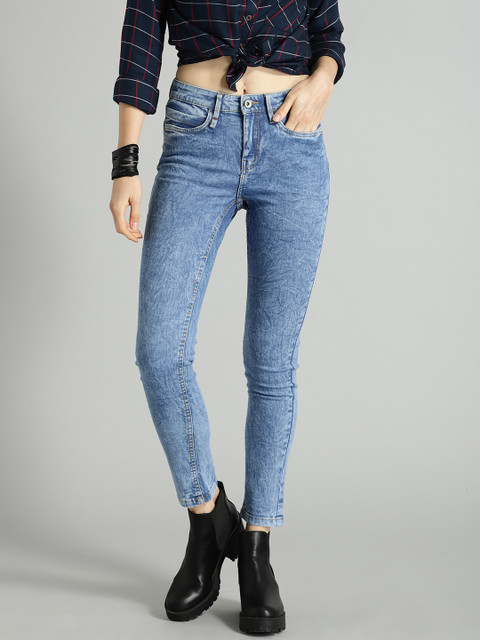 

Roadster Women Blue Skinny Fit Mid-Rise Clean Look Stretchable Jeans