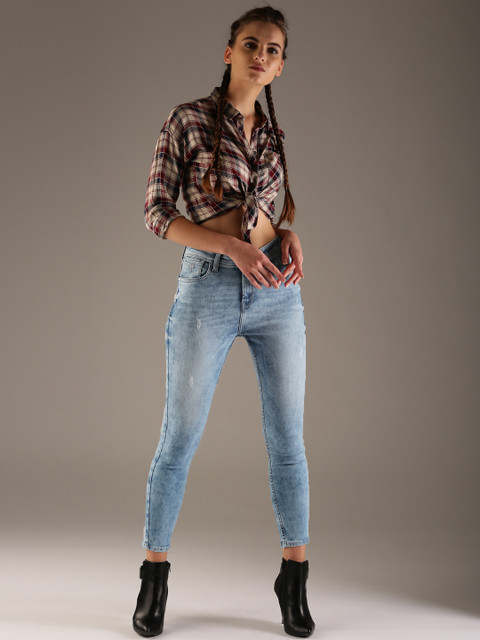 

Flying Machine Women Blue Veronica Skinny Fit High-Rise Clean Look Stretchable Jeans