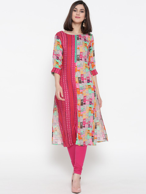 

Shree Women Multicoloured Printed Straight Kurta, Multi