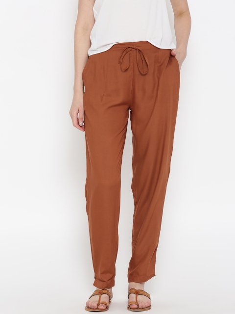 

Shree Women Brown Regular Fit Solid Trousers