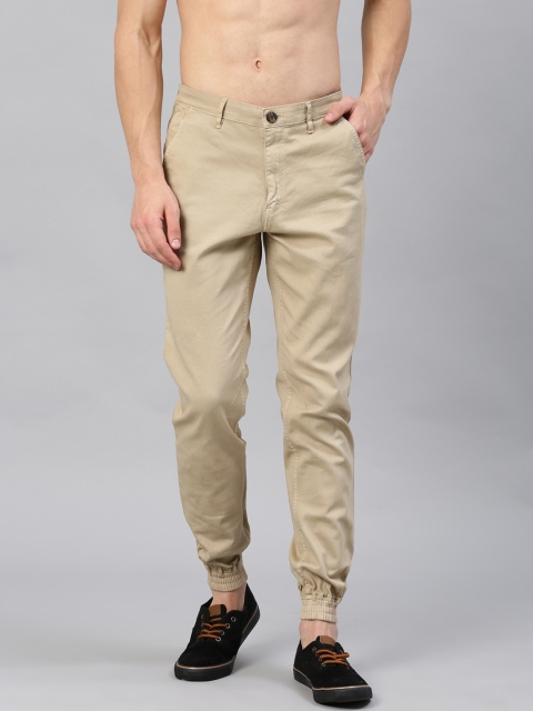 

HRX by Hrithik Roshan Men Beige Solid Joggers