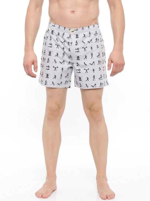 

Urban Dog Men Grey Printed Boxers UDBX73