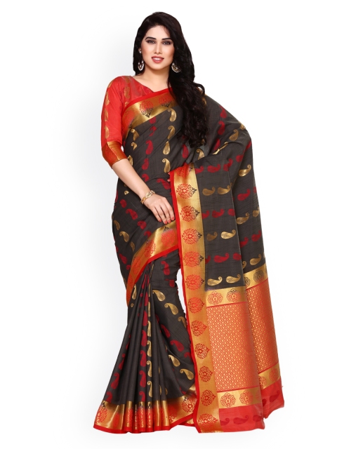 

MIMOSA Charcoal Art Silk Woven Design Kanjeevaram Saree