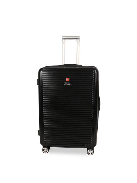 

SWISS MILITARY Unisex Black Alpha Small Trolley Suitcase