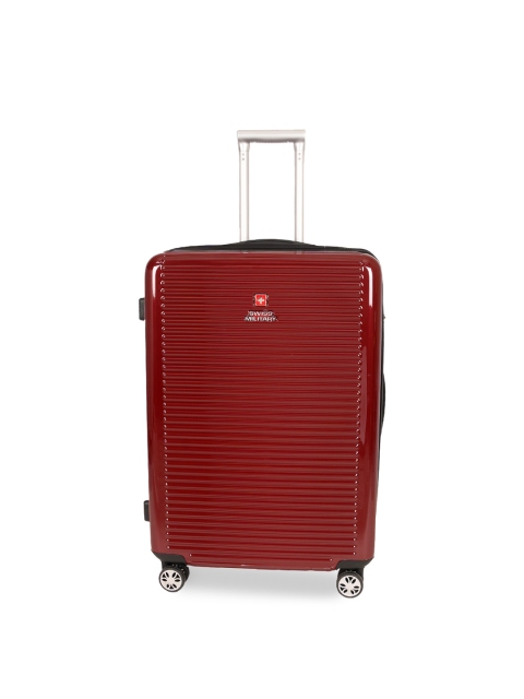 

SWISS MILITARY Unisex Red Grace Large Trolley Suitcase