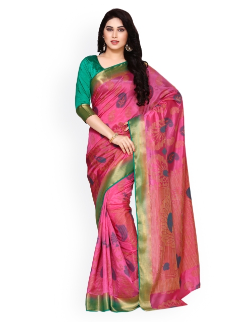 

MIMOSA by Kupinda Pink Art Silk Woven Design Kanjeevaram Saree