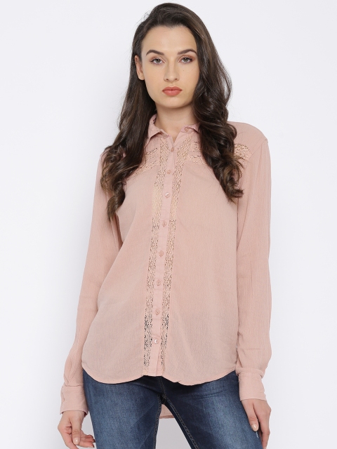 

Aeropostale Women Pink Regular Fit Solid Casual Shirt