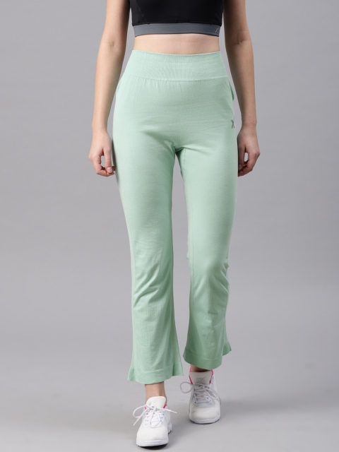 

HRX by Hrithik Roshan Women Green Solid Seamless RAPID-DRY Solid Track Pants