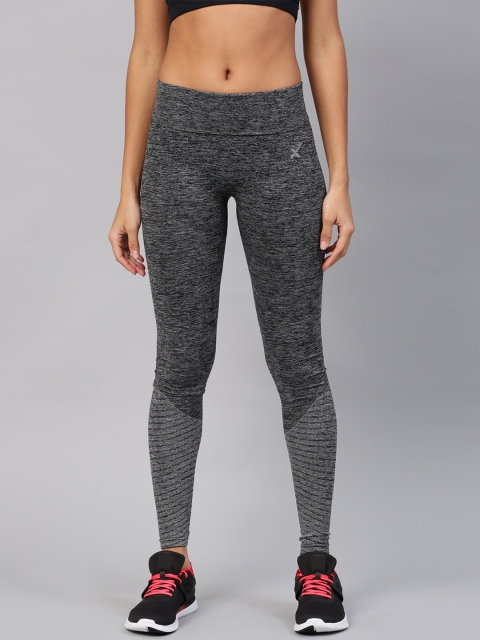 

HRX by Hrithik Roshan Charcoal Grey Seamless Tights
