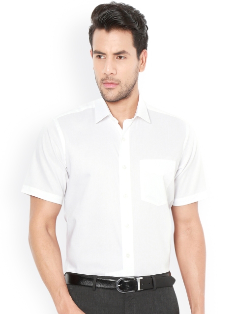 

Van Heusen Men White Regular Fit Self-Design Formal Shirt