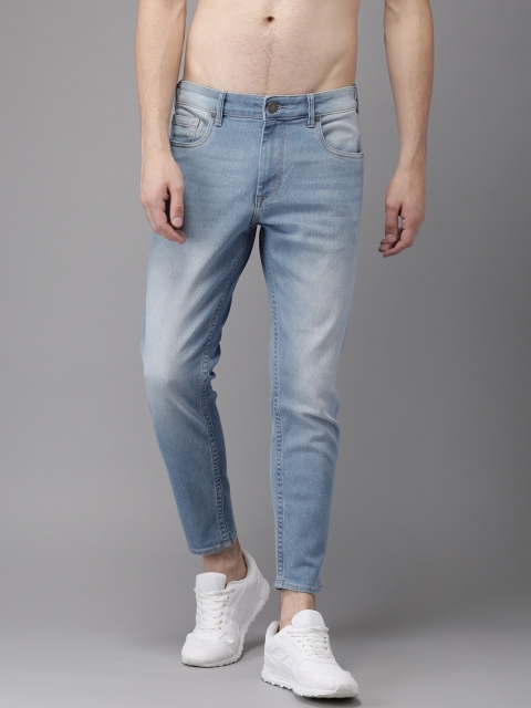 

HERE&NOW Men Blue Slim Tapered Fit Mid-Rise Clean Look Stretchable Jeans