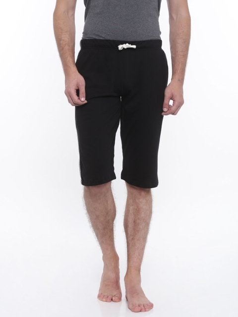 

Urban Dog Men Black Solid Lounge Shorts