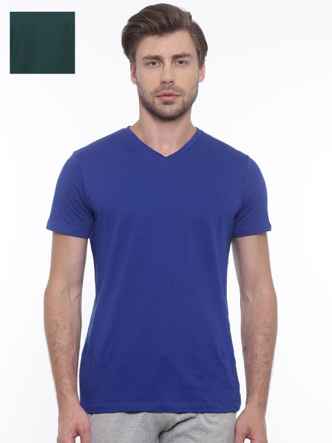 

Urban Dog Pack of 2 Solid Slim Fit Tshirts, Blue