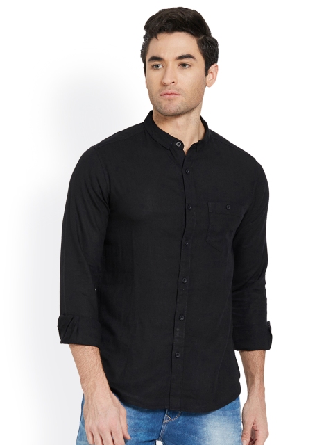 

SPYKAR Men Black Slim Fit Solid Casual Shirt