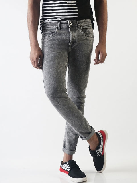 

Blue Saint Men Grey Lean Slim Fit Mid-Rise Clean Look Jeans