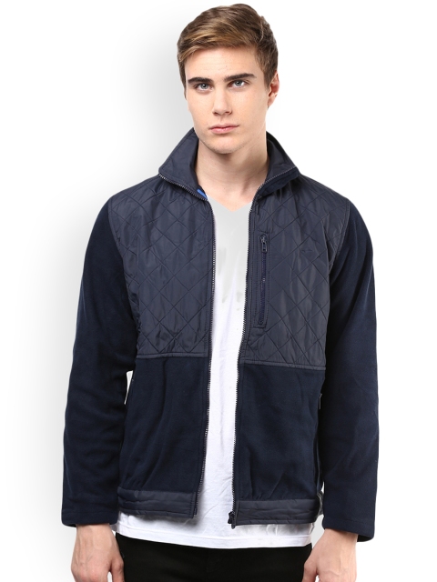 

The Vanca Men Navy Blue Solid Tailored Jacket
