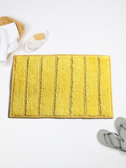 

House This Yellow Cotton Rectangular Bath Rug