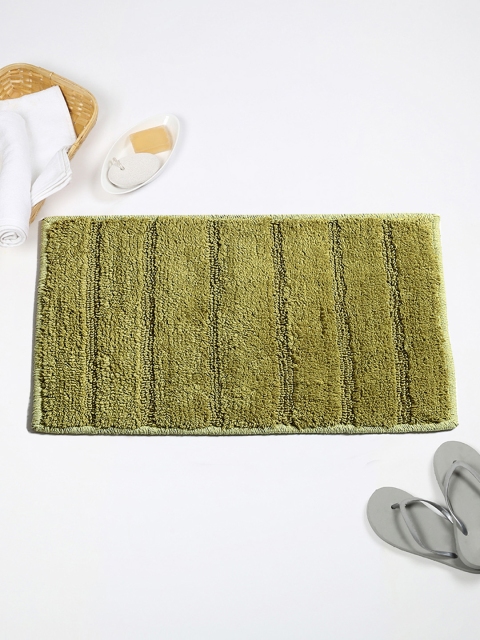 

House This Green Cotton Rectangular Bath Rug