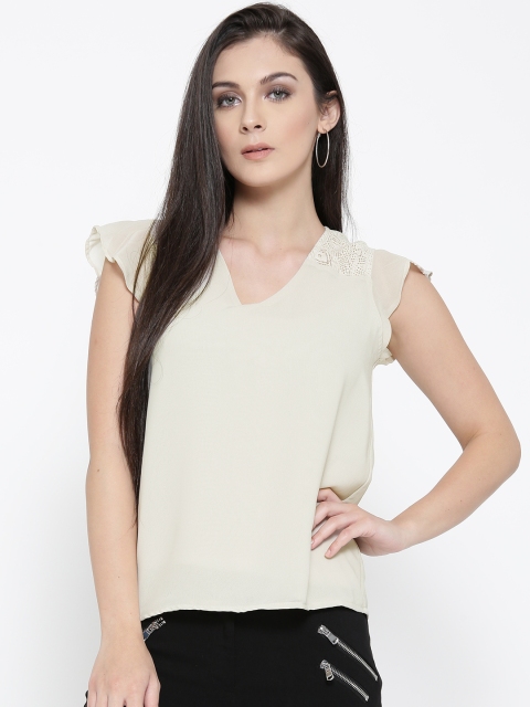 

OVS Women Off-White Solid Top