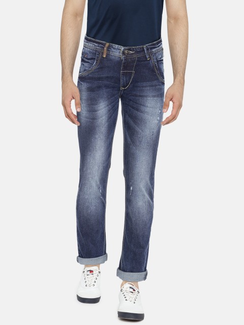 

SPYKAR Men Blue Skinny Fit Low-Rise Mildly Distressed Jeans