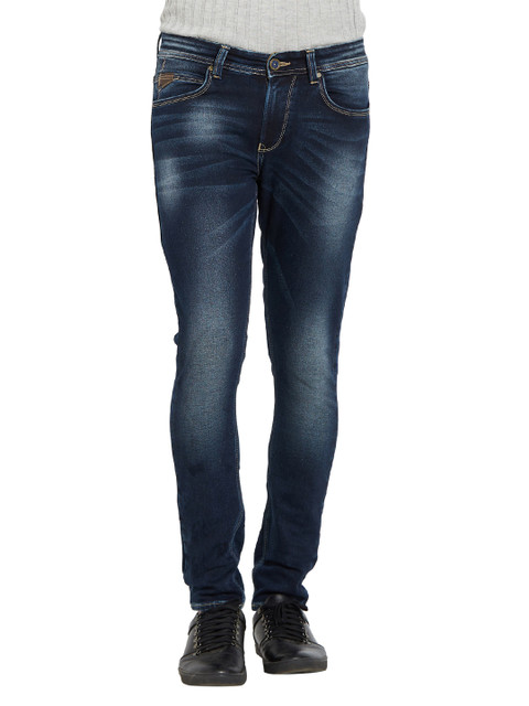

SPYKAR Men Blue Super Skinny Fit Mid-Rise Jeans