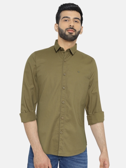 

SPYKAR Men Khaki Slim Fit Solid Casual Shirt