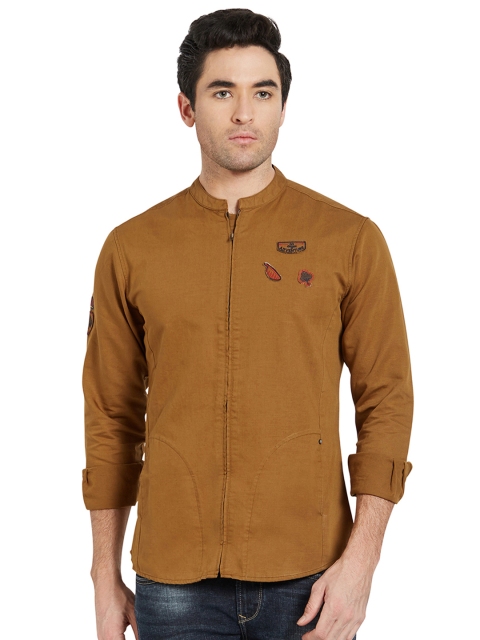 

SPYKAR Men Khaki Slim Fit Solid Casual Shirt, Blue