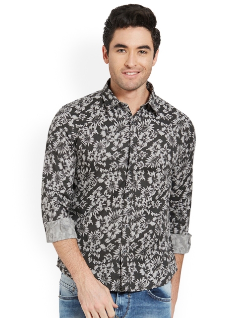 

SPYKAR Men Grey Slim Fit Printed Casual Shirt