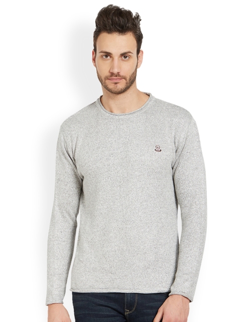 

SPYKAR Men Grey Solid Round Neck T-shirt