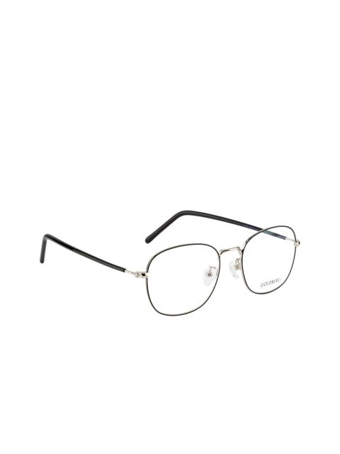 

Gold Berg Unisex Black & Silver-Toned Round Frames GB-10262