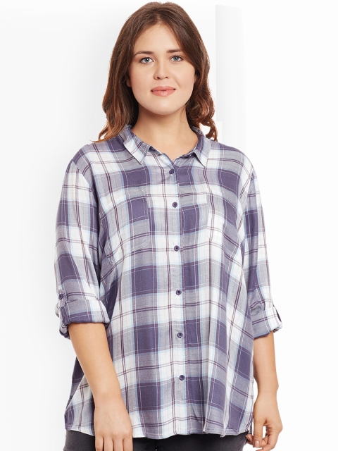 

JUNAROSE Plus Size Women Blue Shirt