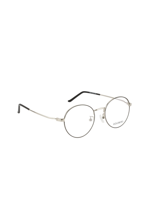 

Gold Berg Unisex Black & Silver-Toned Round Frames GB-10265