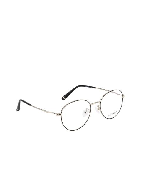 

Gold Berg Unisex Black & Silver-Toned Round Frames GB-10268