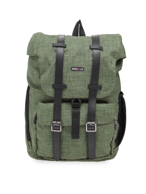 

Bags.R.us Unisex Olive Green Solid Backpack