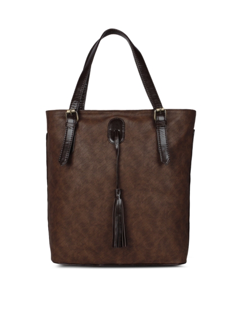

Berrypeckers Brown Textured Handheld Bag