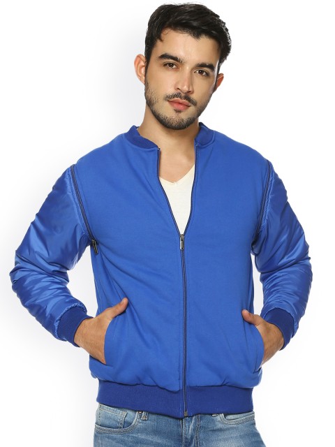 

Campus Sutra Men Blue Solid Bomber