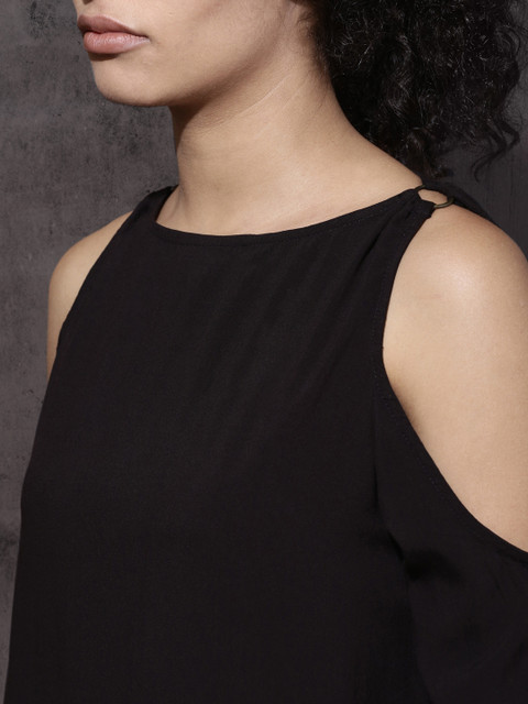 

Roadster Women Black Solid Top