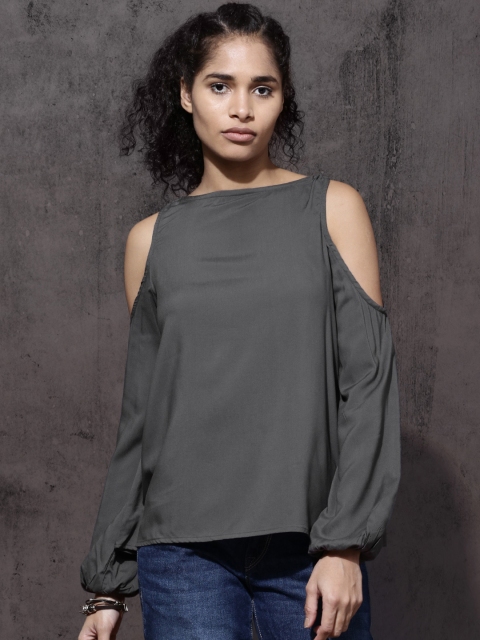 

Roadster Women Grey Solid Top