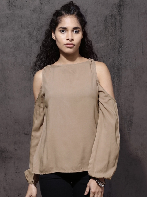 

Roadster Women Beige Solid Top