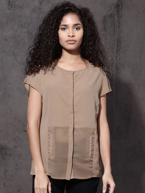 

Roadster Women Brown Solid Top