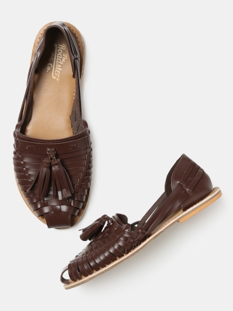 

Roadster Women Brown Woven Design Synthetic Flats