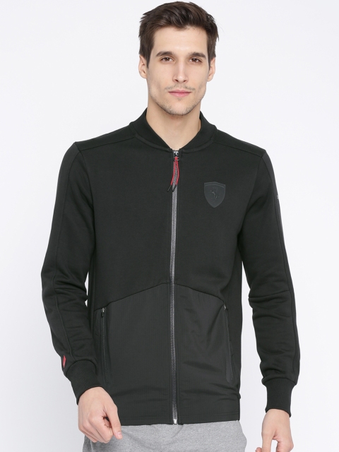 

PUMA Motorsport Men Black Solid Tailored Jacket