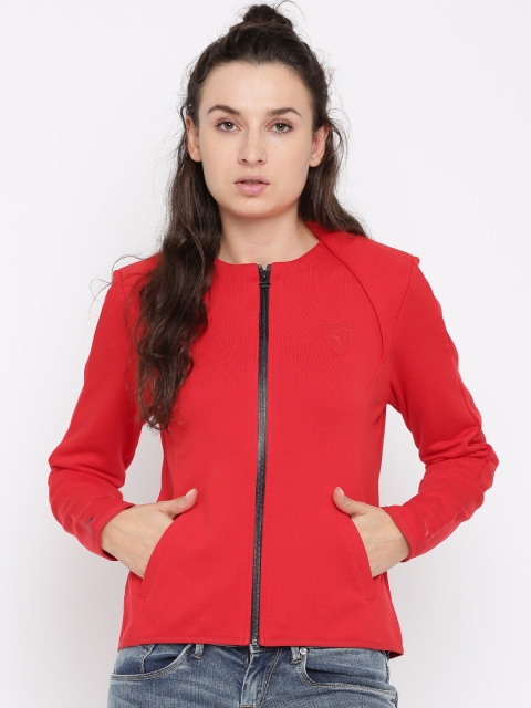 

Puma Women Red Solid Ferrari T7 Sweat Sporty Jacket