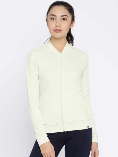 

Puma Women White Solid Archive T7 Track Sporty Jacket