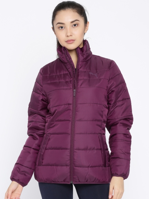 

Puma Women Purple Solid Padded Jacket