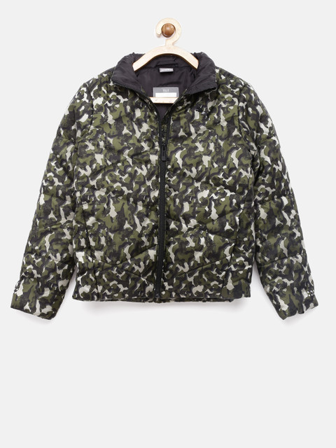 

Puma Boys Olive Green ESS Printed Padded Jacket