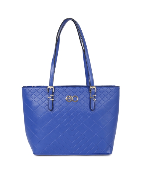 

E2O Blue Textured Shoulder Bag